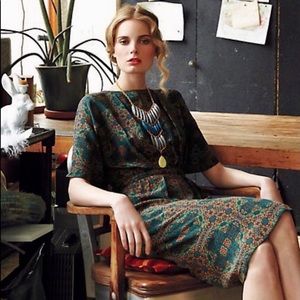 Anthropologie Nieves Levi silk dress